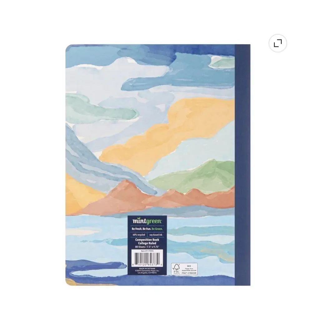 4 Pack Mintgreen College Ruled Composition Notebooks 80 Sheets 7.5x9.75 Recycled